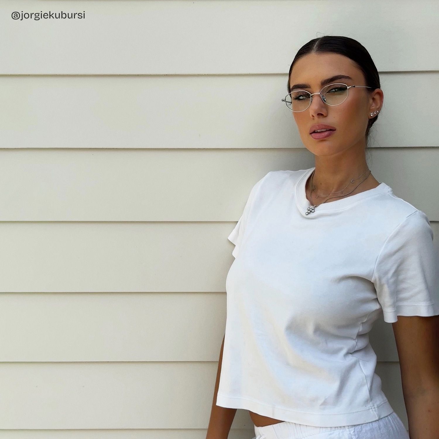 Everett Silver Frame Glasses with Geometric Frame Online |  ZEELOOL9