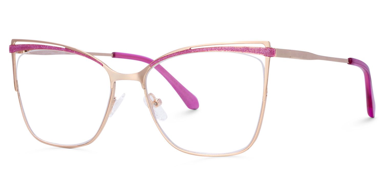 Darian Trendy Butterfly Frame Glasses in Semi-rimless | Zeelool2