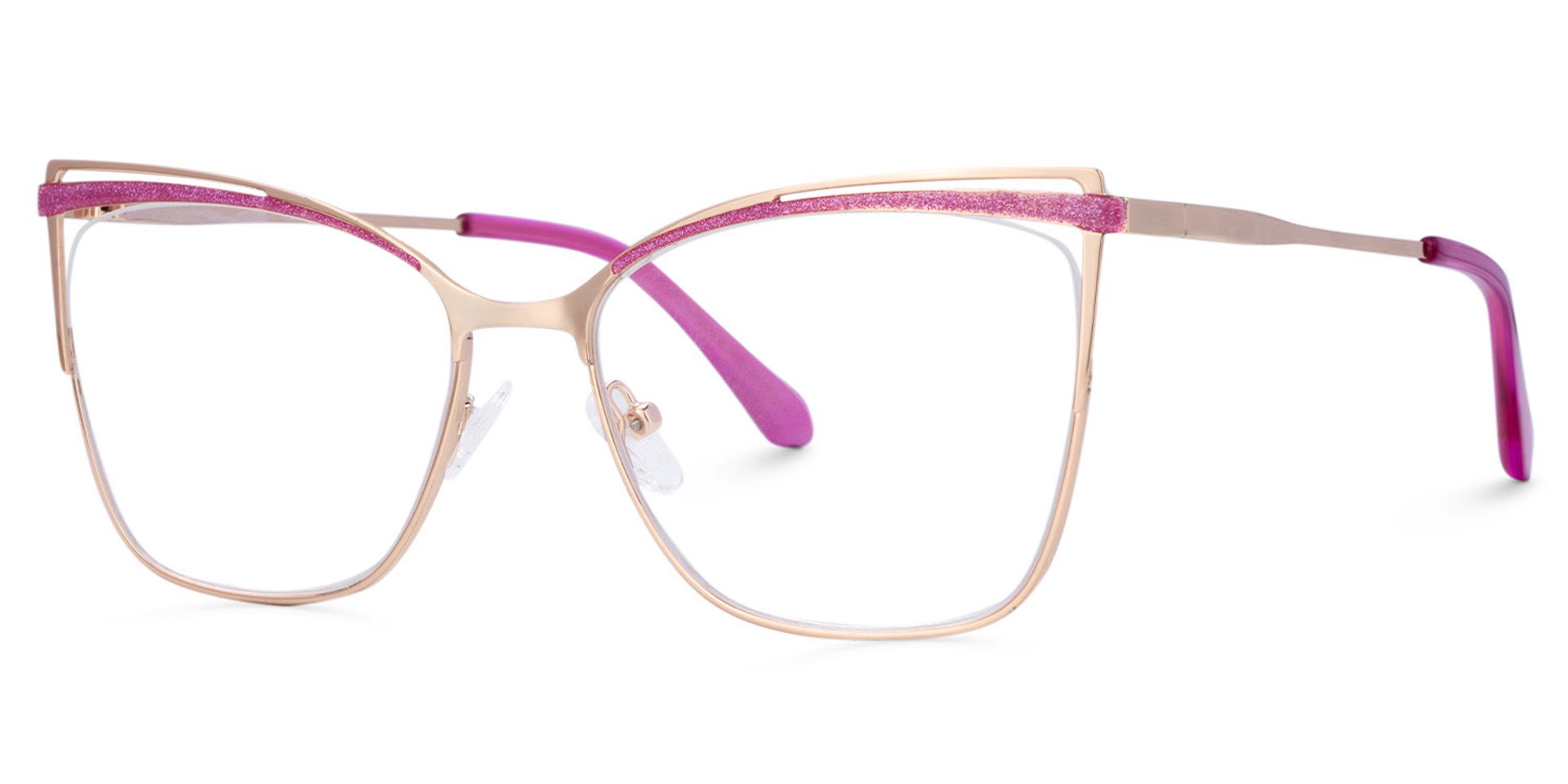Darian Trendy Butterfly Frame Glasses in Semi-rimless | Zeelool2