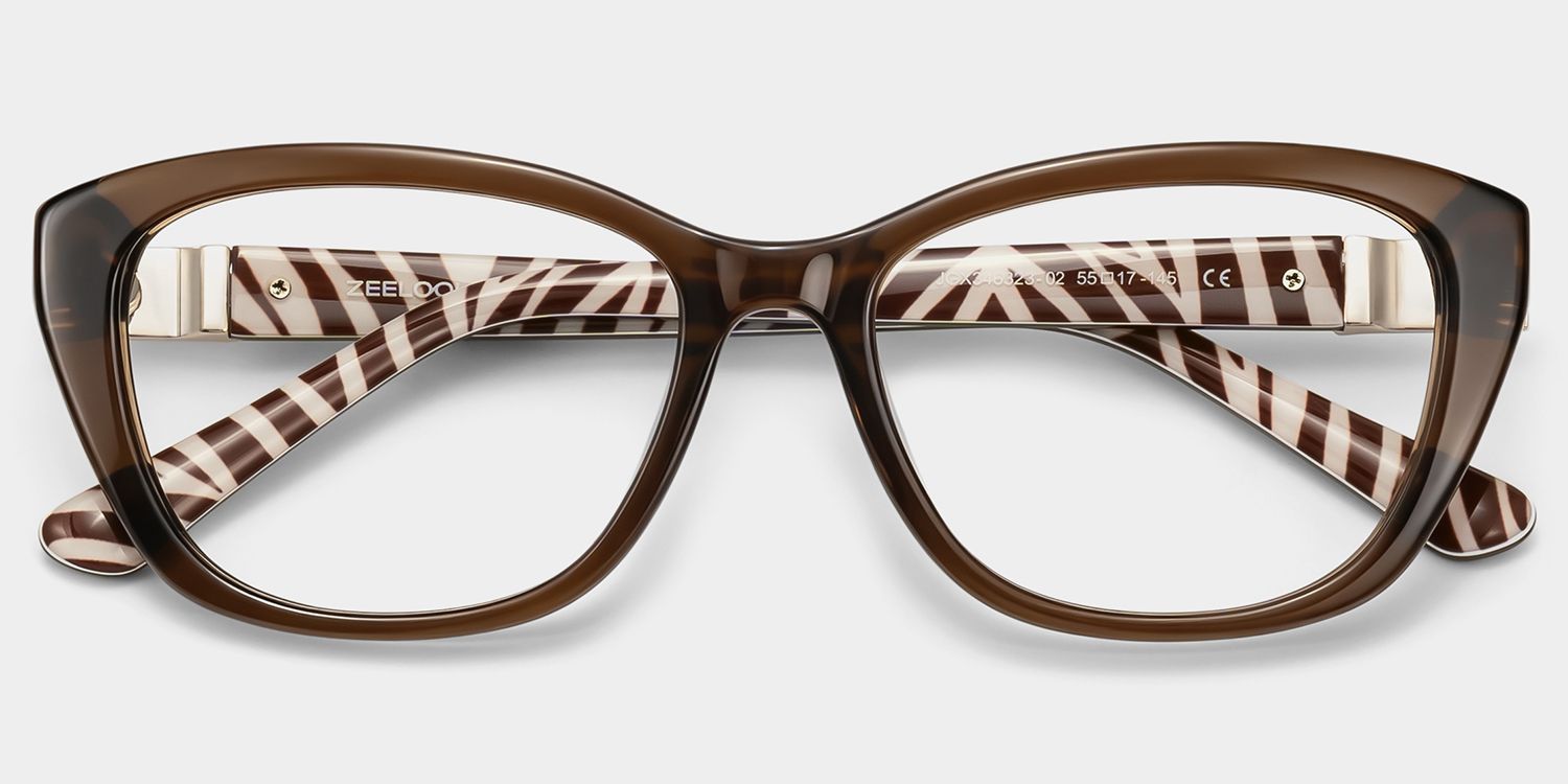 Brielle Brown Cat-Eye Glasses | ZEELOOL2