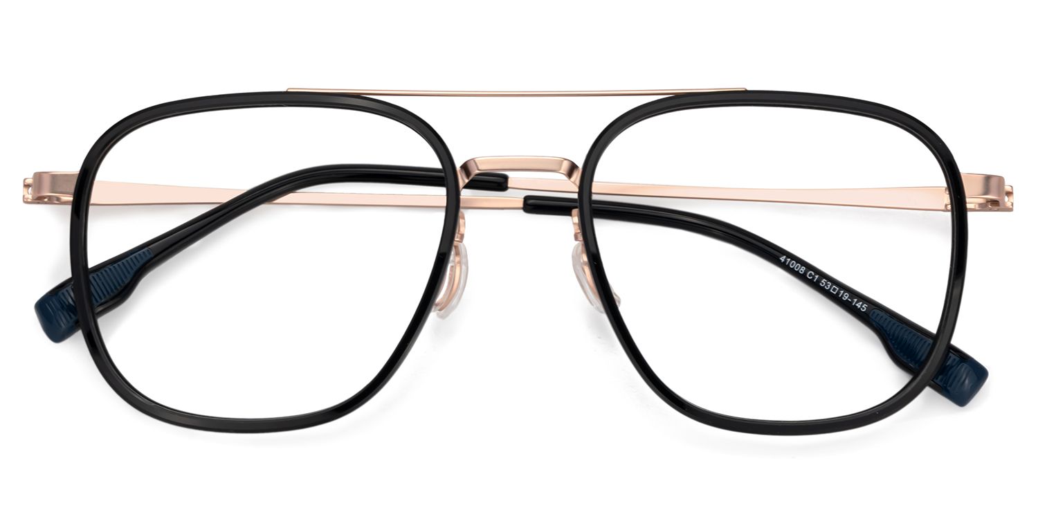 Black Designer Eyeglasses Frames In Aviator2