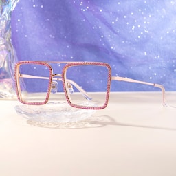 Diva Square Rose Gold Glasses1