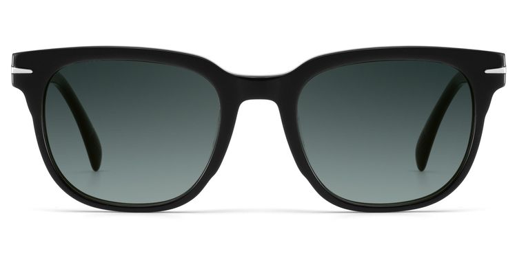 Rocco Rectangle Black Frame Polarized Sunglasses