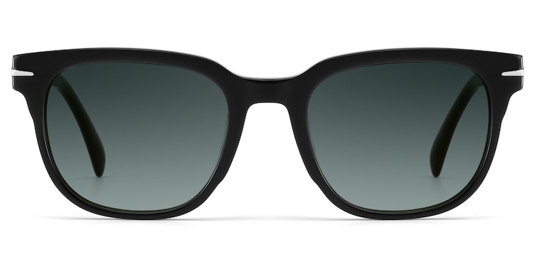 Rocco Rectangle Black Frame Polarized Sunglasses