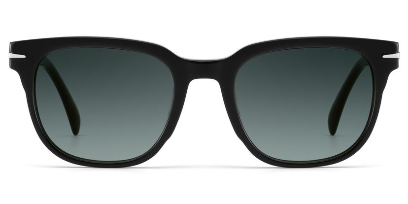 Rocco Rectangle Black Frame Polarized Sunglasses