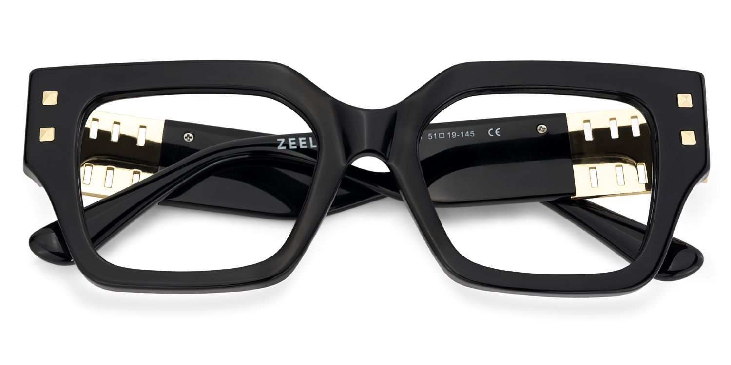 Black Big Square Glasses on Sale1
