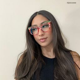 Lismary Cateye Red-Floral Glasses4