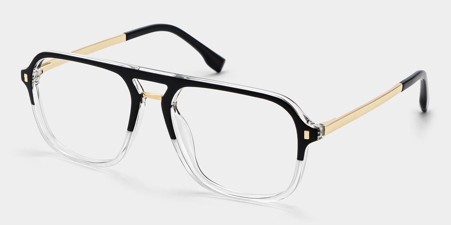 Aviator Kilworth Black-Clear Glasses deals -Zeelool Glasses2