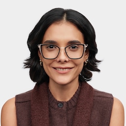 Juniper Rectangle Black Glasses0