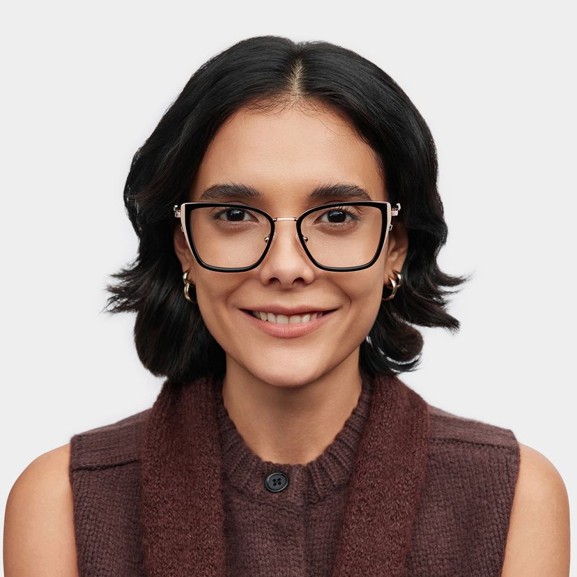 Juniper Rectangle Black Glasses