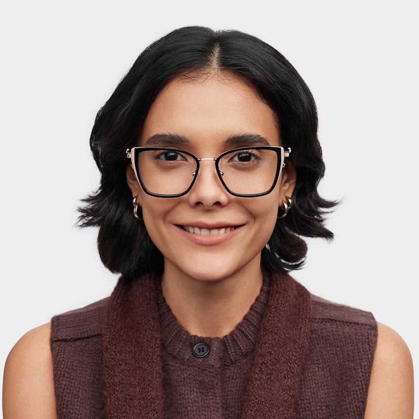 Juniper Rectangle Black Glasses