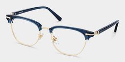 Capri Blue Browline Glasses2