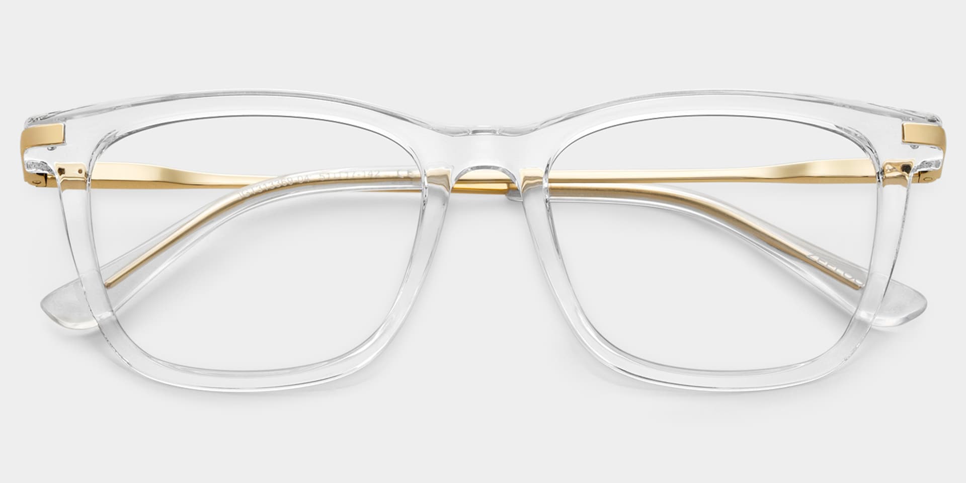 Selena Rectangle Clear White Glasses Bling Frames | ZEELOOL2