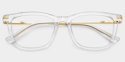 Selena Rectangle Clear Glasses2