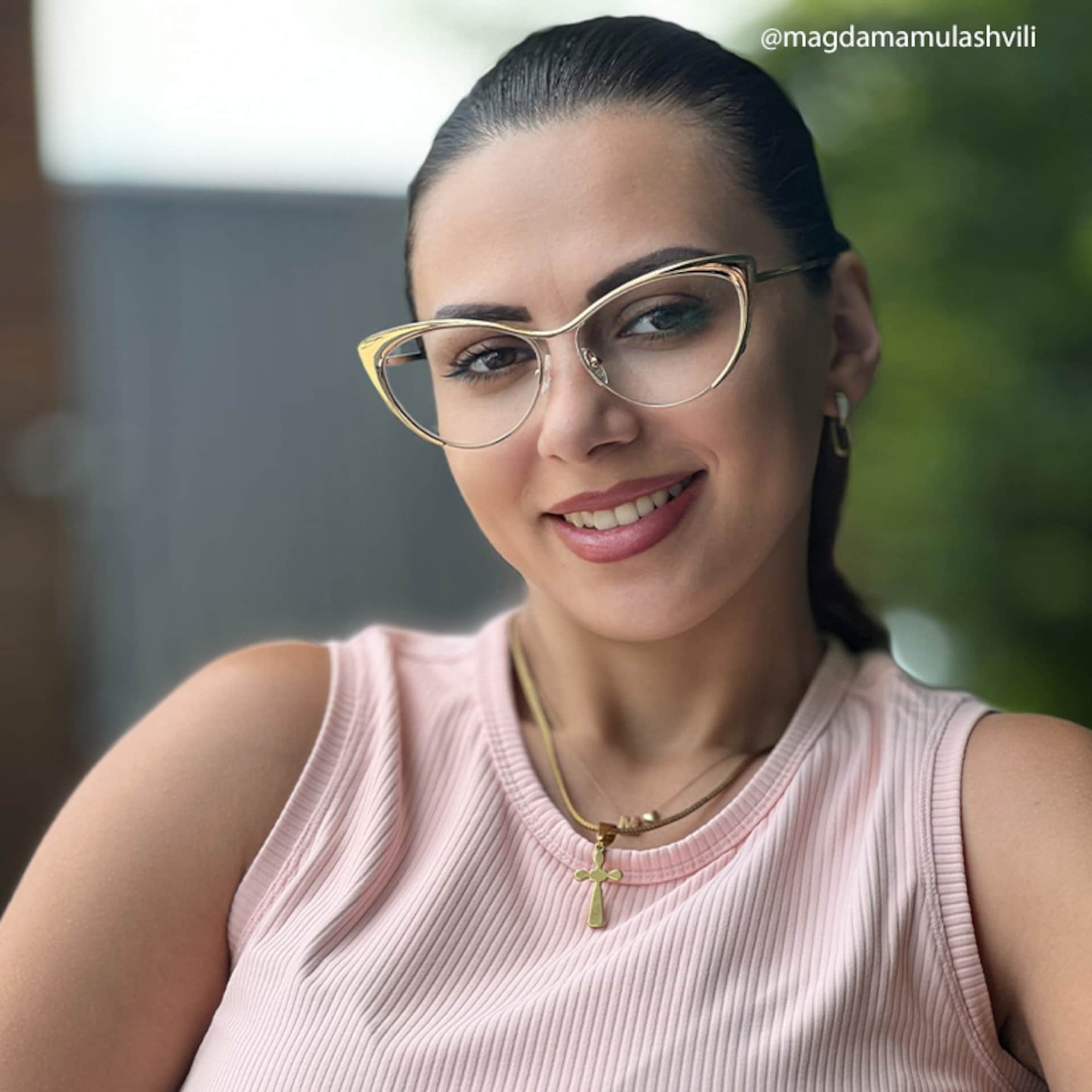 Ellen Cateye Gold Metal Frame Glasses for Women8