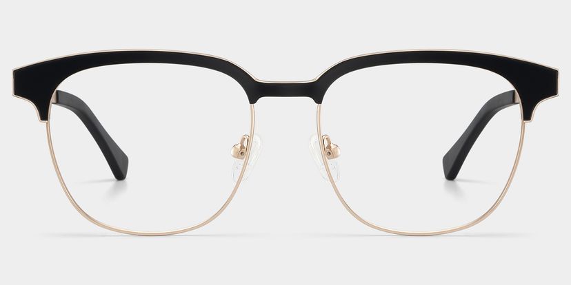 Wren Browline Black-Gold Glasses