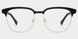 Wren Browline Black-Gold Glasses2