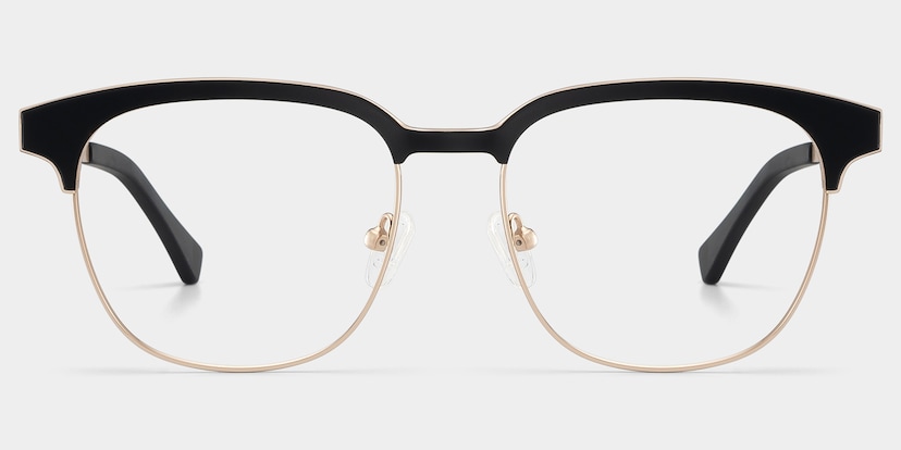 Wren Browline Black-Gold Glasses