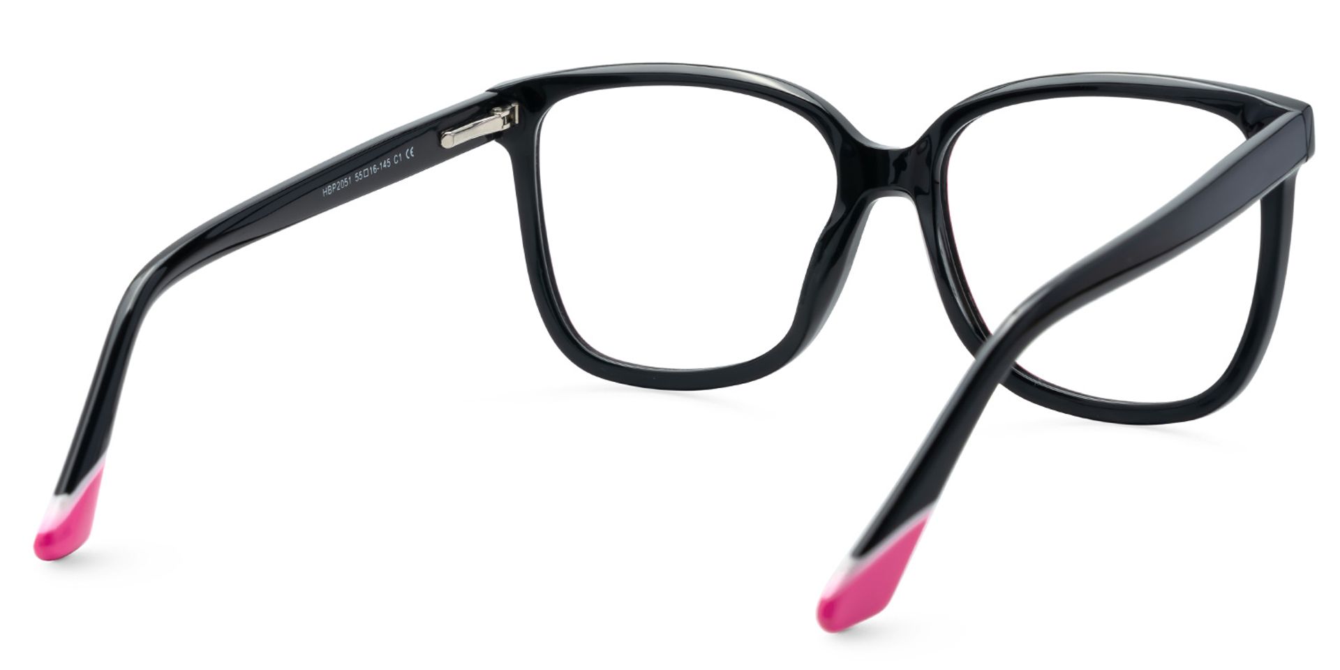 Mechelle Glossy Black Raspberry Glasses Square Frame3