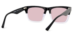 Brookins Rectangle Black Crystal Sunglasses4