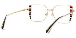 Errica Geometric Black Orange Glasses4