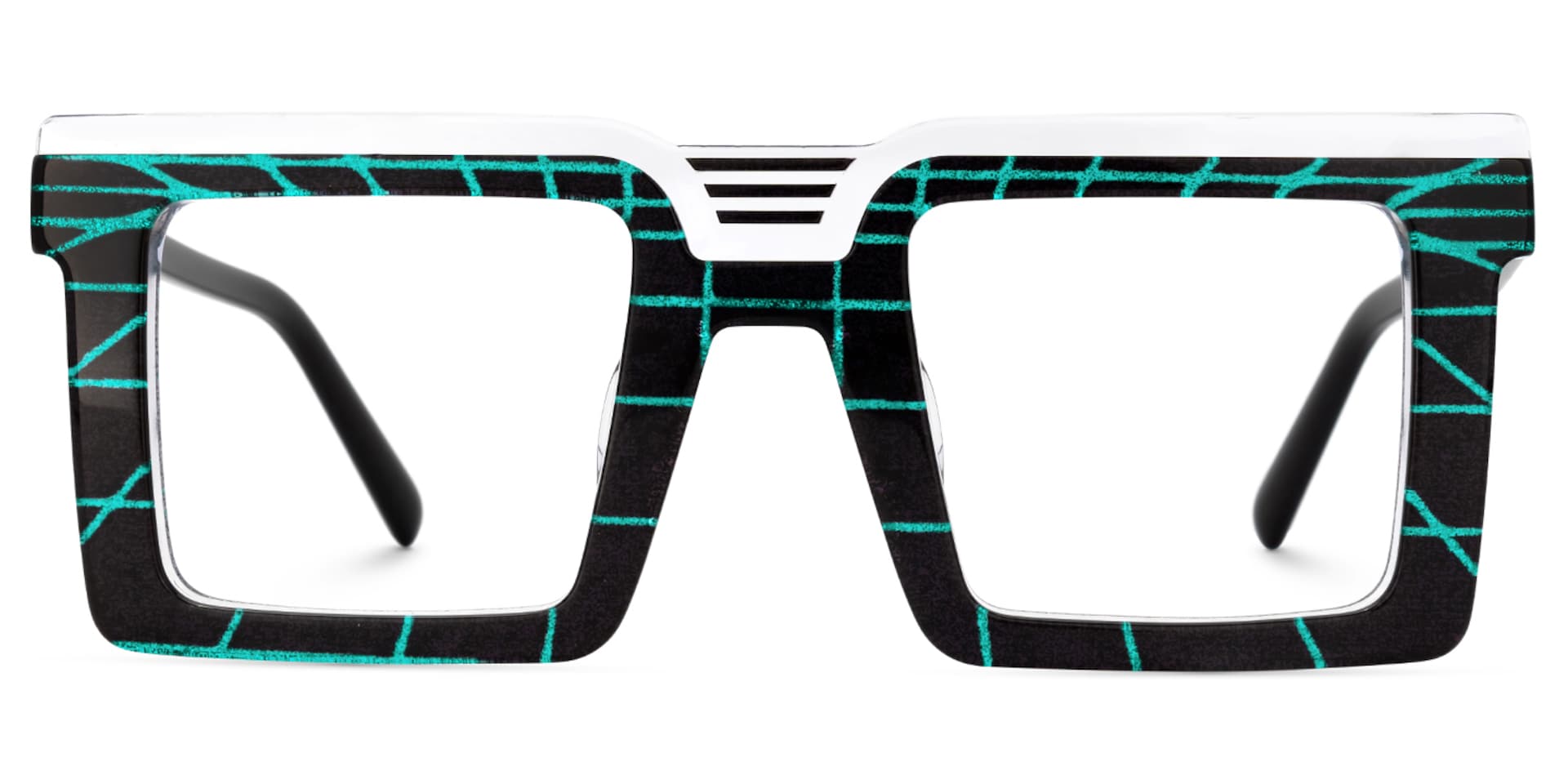 Ashlyne Big Black Square Glasses Frames for Men | Zeelool0