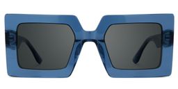 Tiffaney Square Blue Glasses0