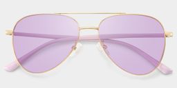 Paige Aviator Rose-Gold Sunglasses3
