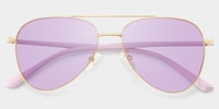 Paige Aviator Rose-Gold Sunglasses1