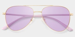 Paige Aviator Rose-Gold Sunglasses3