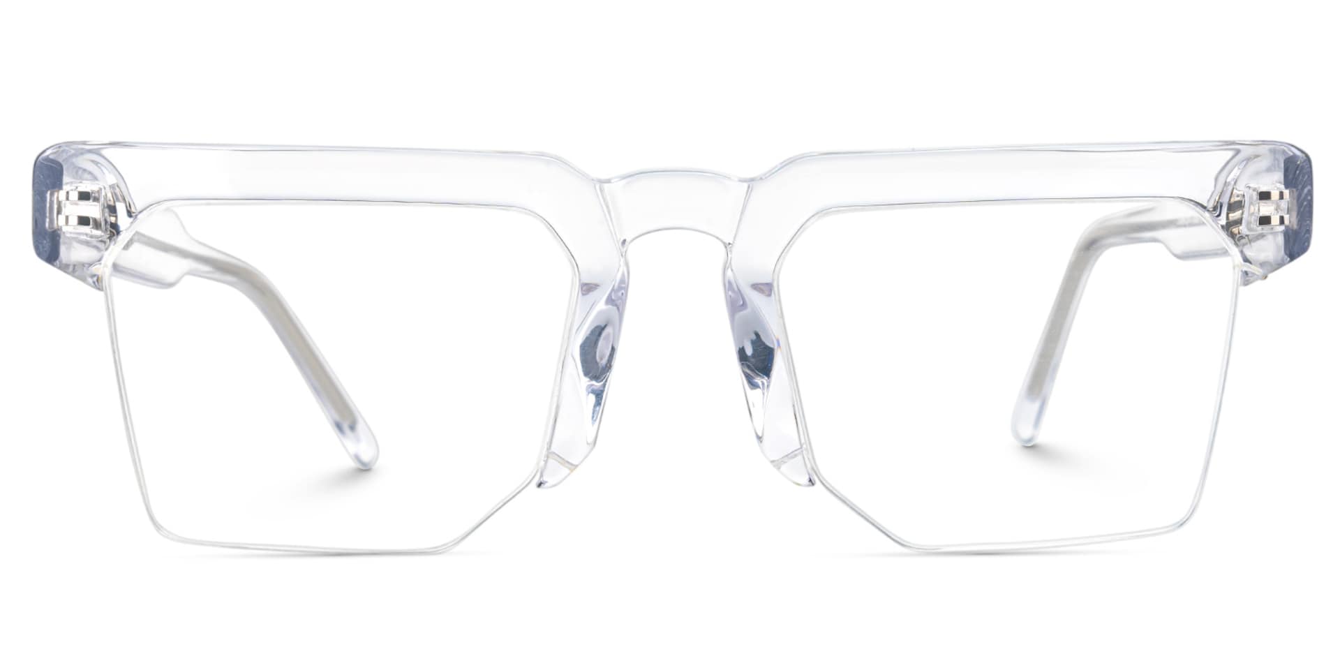 Myles Designer Eyeglasses in Browline Crystal Frame0