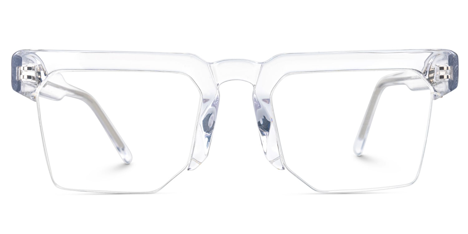 Myles Designer Eyeglasses in Browline Crystal Frame0