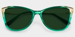Yomary Cateye Green Glasses1