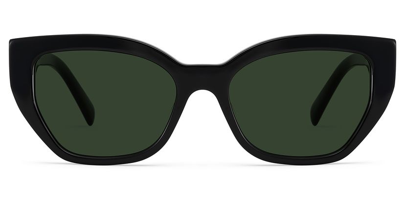 Zia Black Cat-Eye Sunglasses