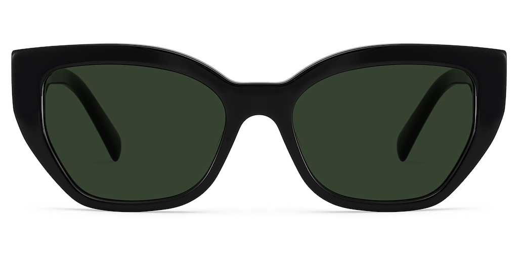 Zia Black Cat-Eye Sunglasses