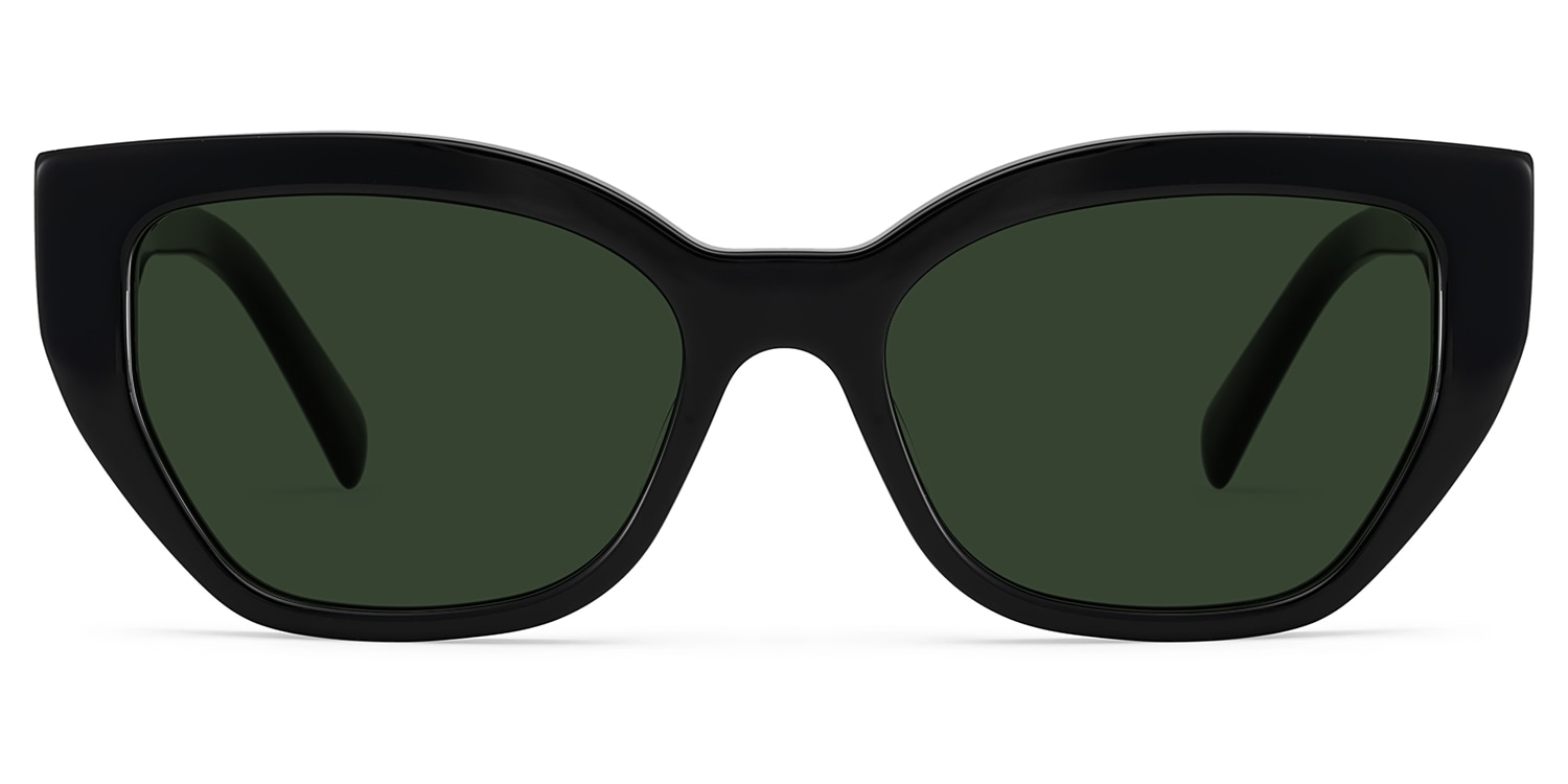 Zia Black Cat-Eye Sunglasses