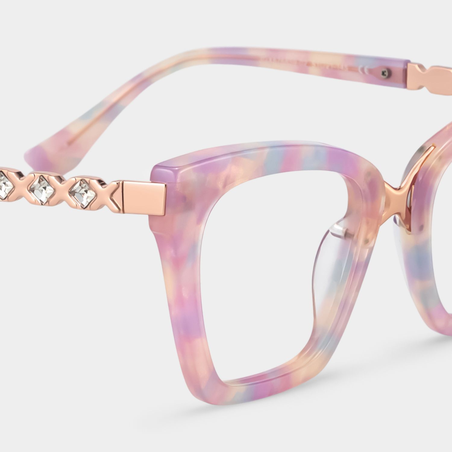 Darlyn Soft Pink Glasses in Cateye Full-Frame | Zeelool