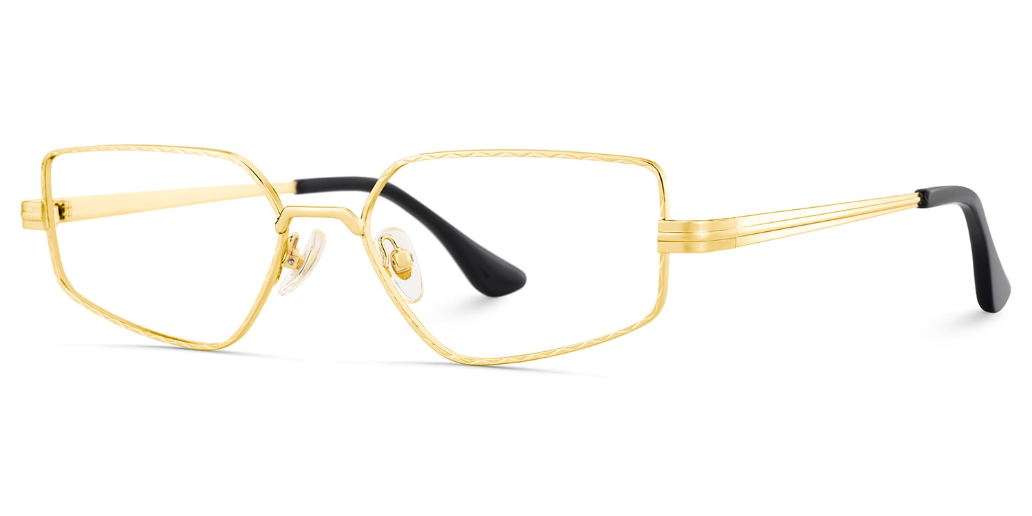 Lyle Rectangle Gold Glasses3