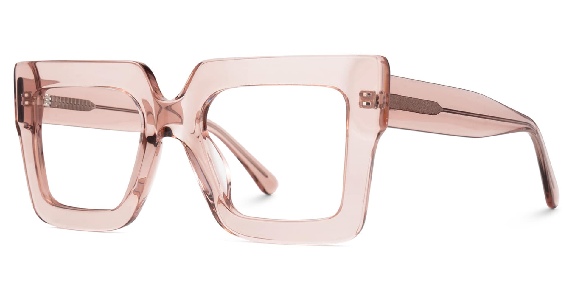Brandon Champagne Eyeglasses and Square Wide Frames2