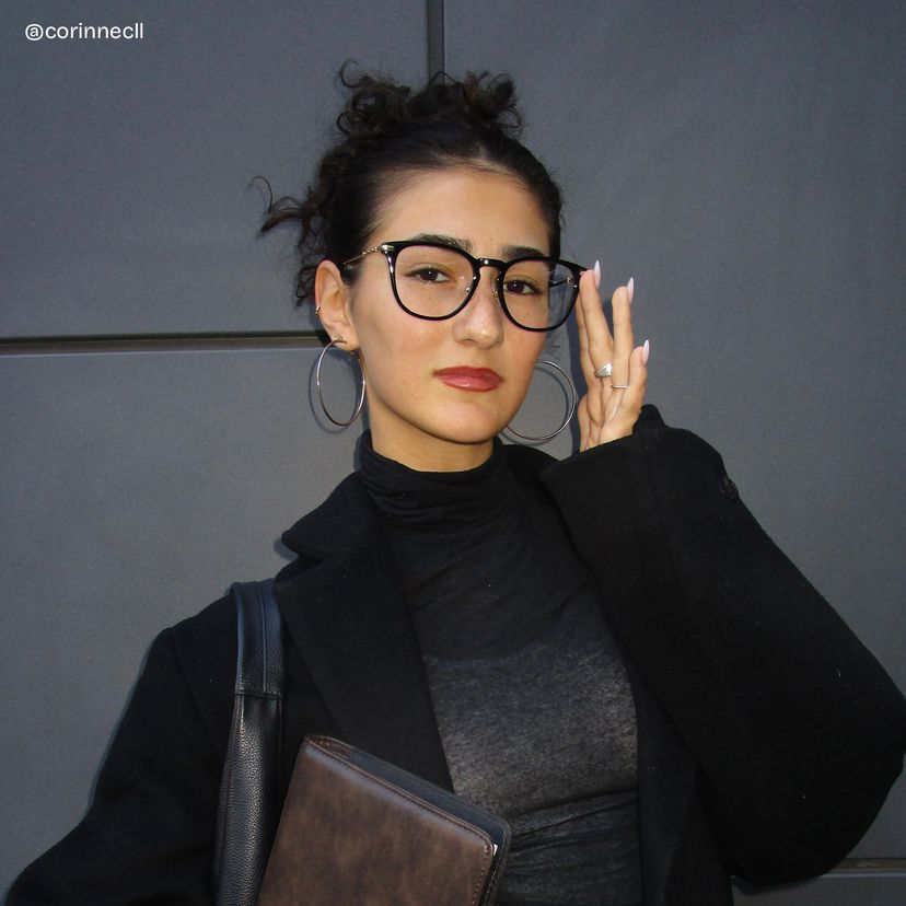 Laura Square Black Glasses