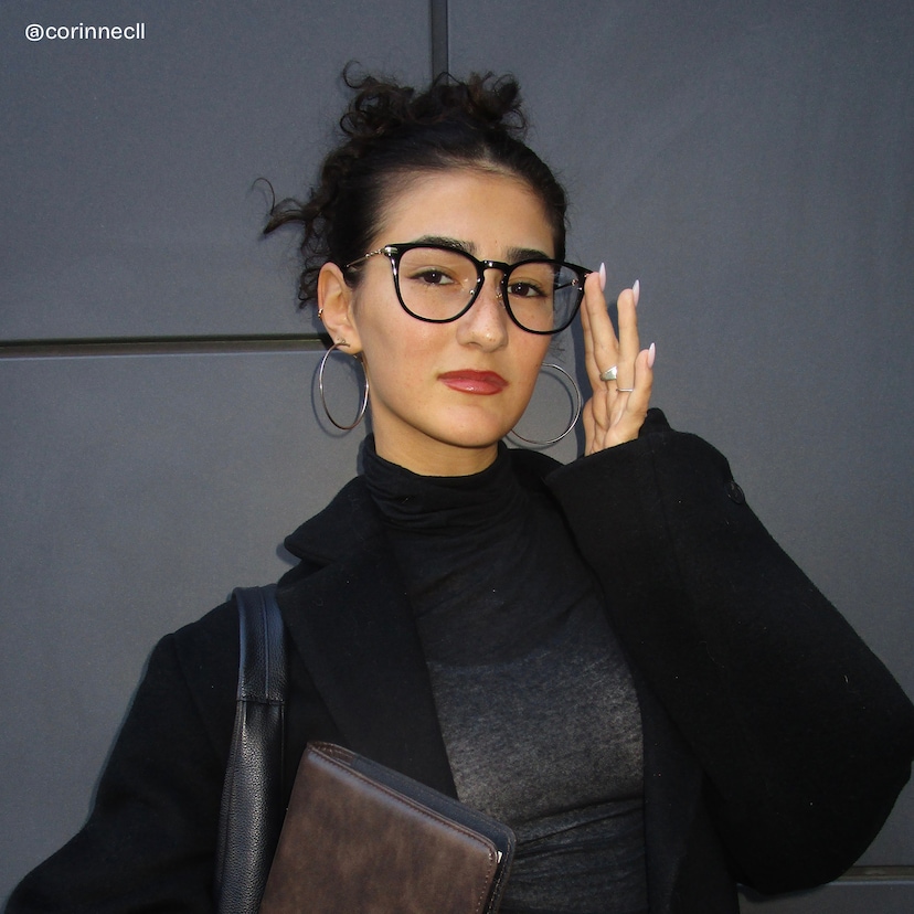 Laura Square Black Glasses