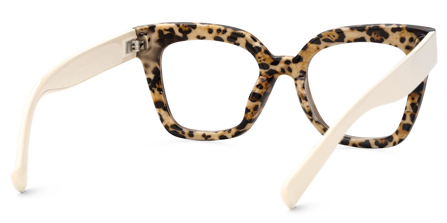 Malcolm Large Havana Glasses Frames With White Arms | Zeelool3