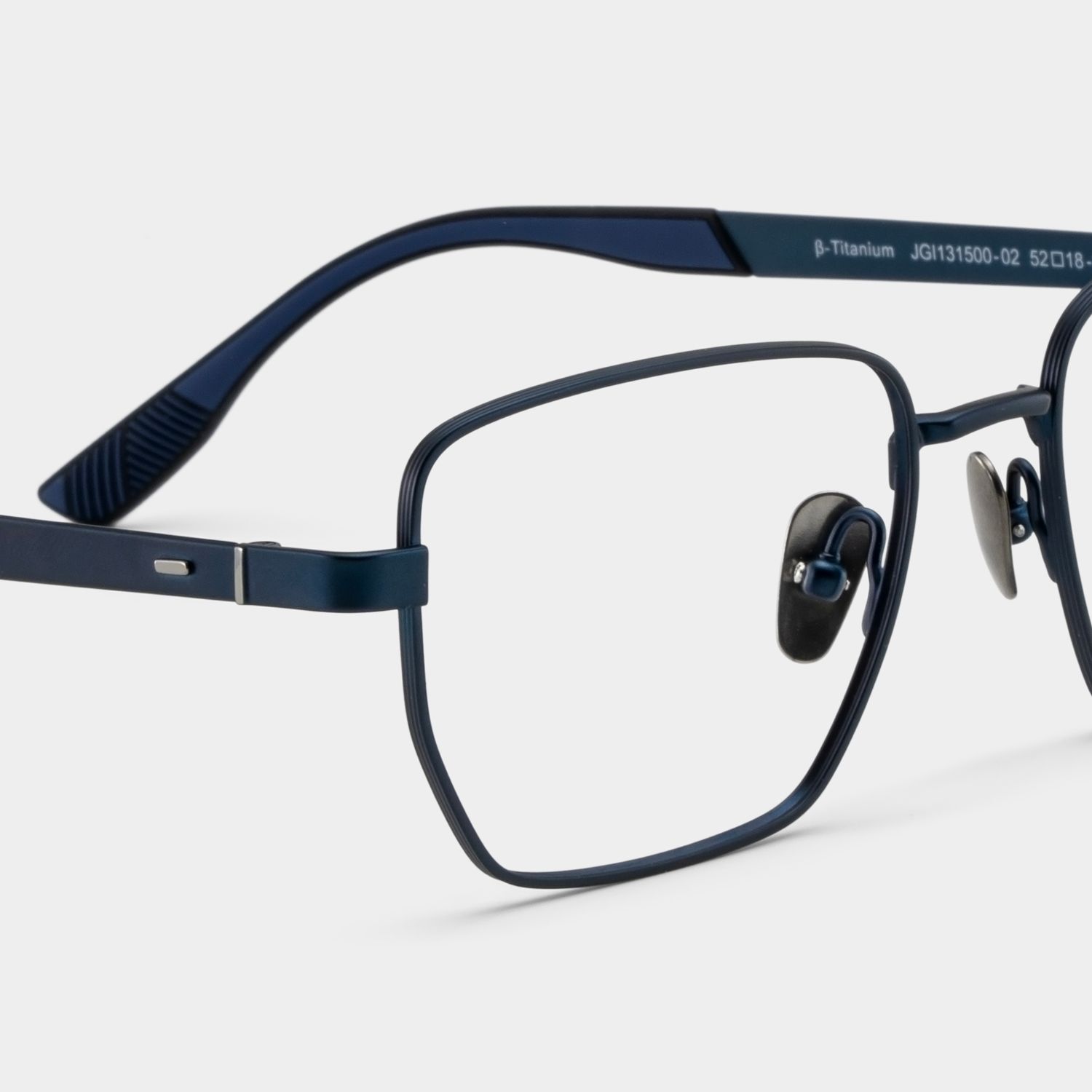 Jameson Blue Frame Prescription Glasses with Geometric Shape | ZEELOOL7