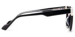 Pinette Black White Square Sunglasses3