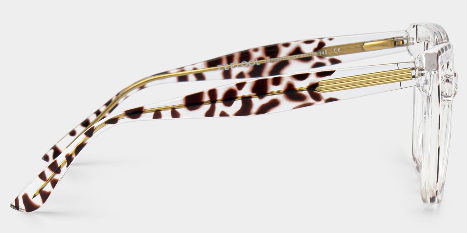 Mirta Square Tortoise Eyeglasses and Clear Frame3