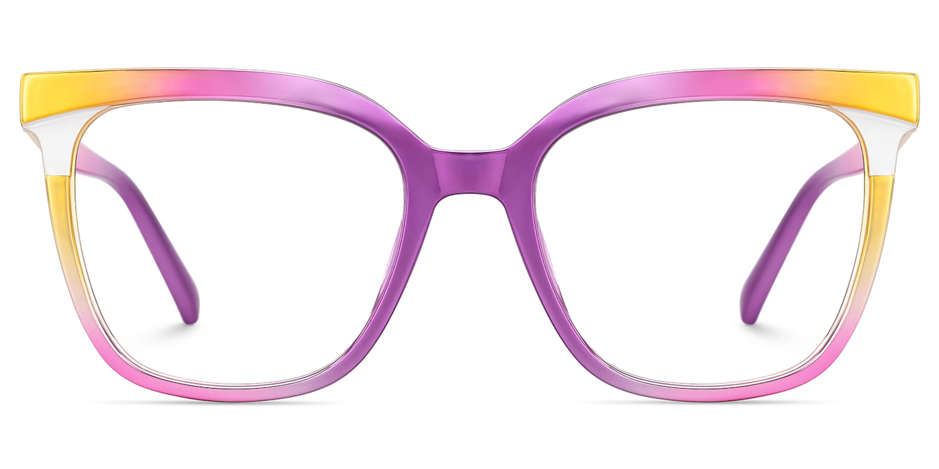 Leo Multicolor Square Prescription Glasses | Zeelool1