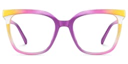 Leo Square Pink Purple Glasses1
