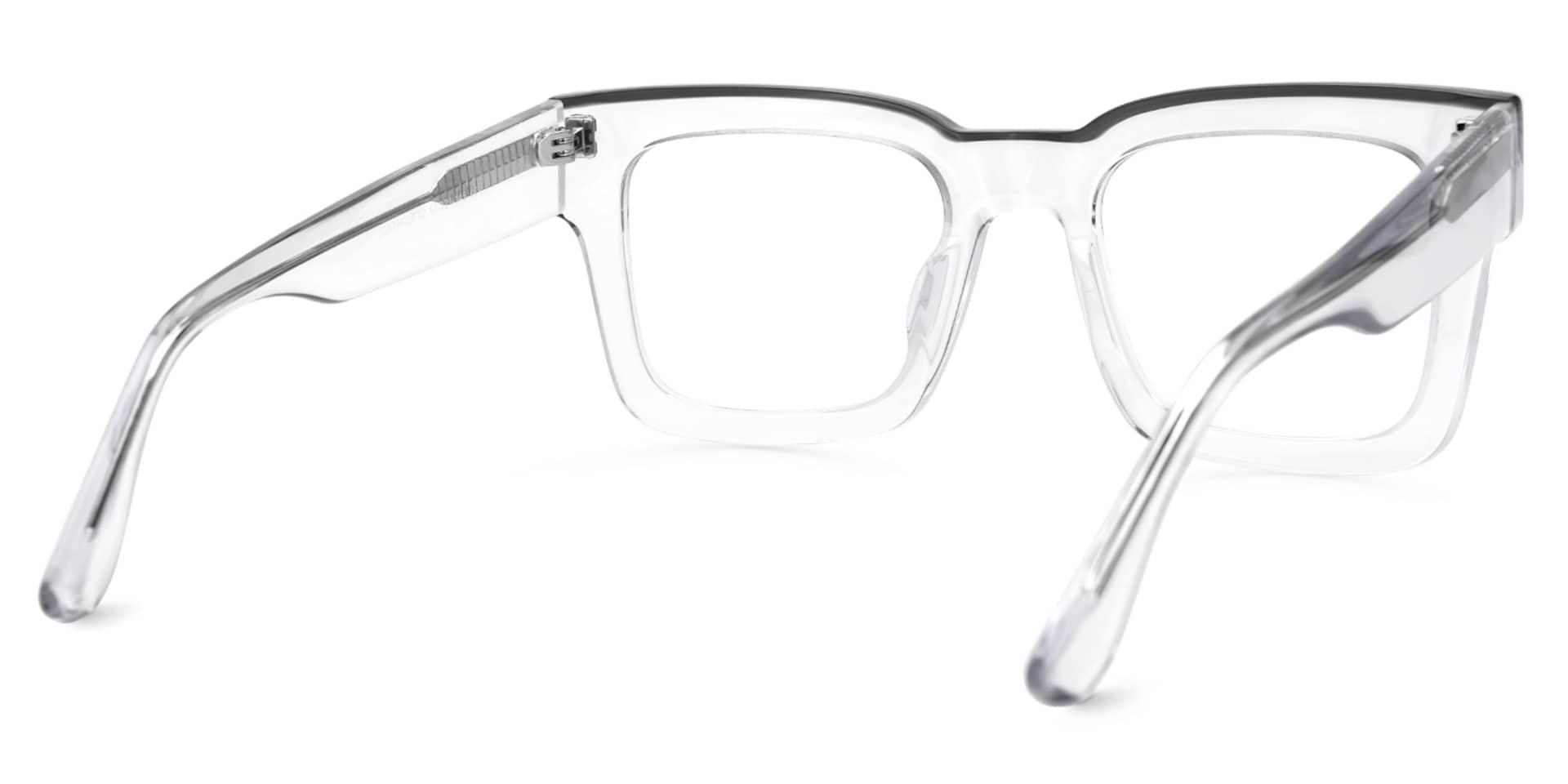 Vorse Square Crystal Clear Spectacle Frames for Men | Zeelool3
