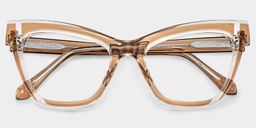 Saucie Cateye Brown Glasses2