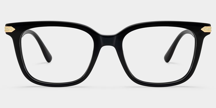 Thomas Rectangle Black Glasses